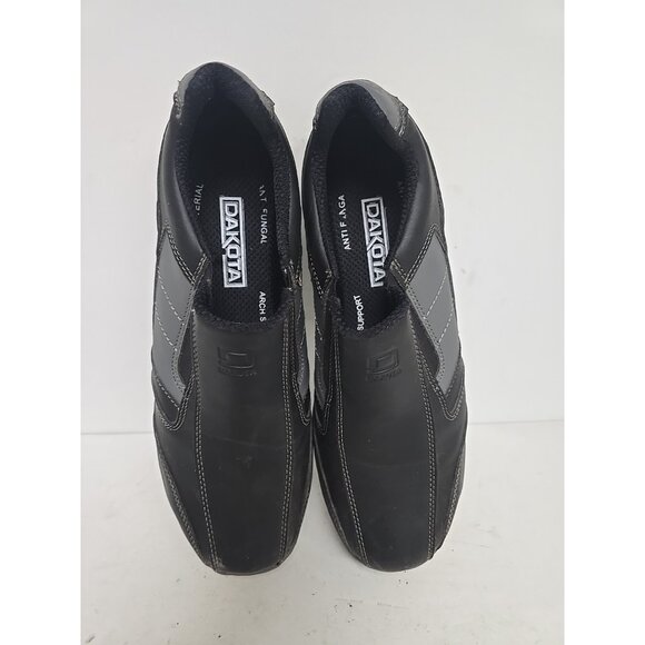 DAKOTA Men's 3811 Steel Toe Steel Plate Slip-On Shoes Black/Gray 10M - Picture 7 of 8
